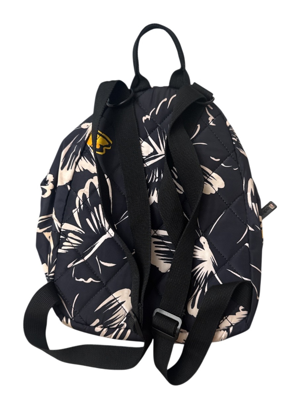 Adidas Logo Mini Black Nylon Backpack with Butterfly Accents - Picture 2 of 7